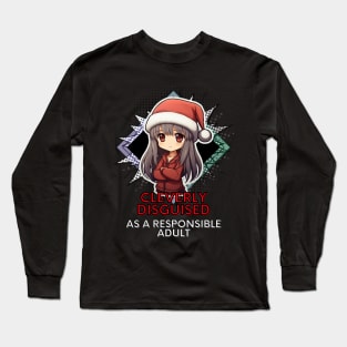 Cute Girl Anime Styles - Funny - Christmas Humor - Saying Long Sleeve T-Shirt